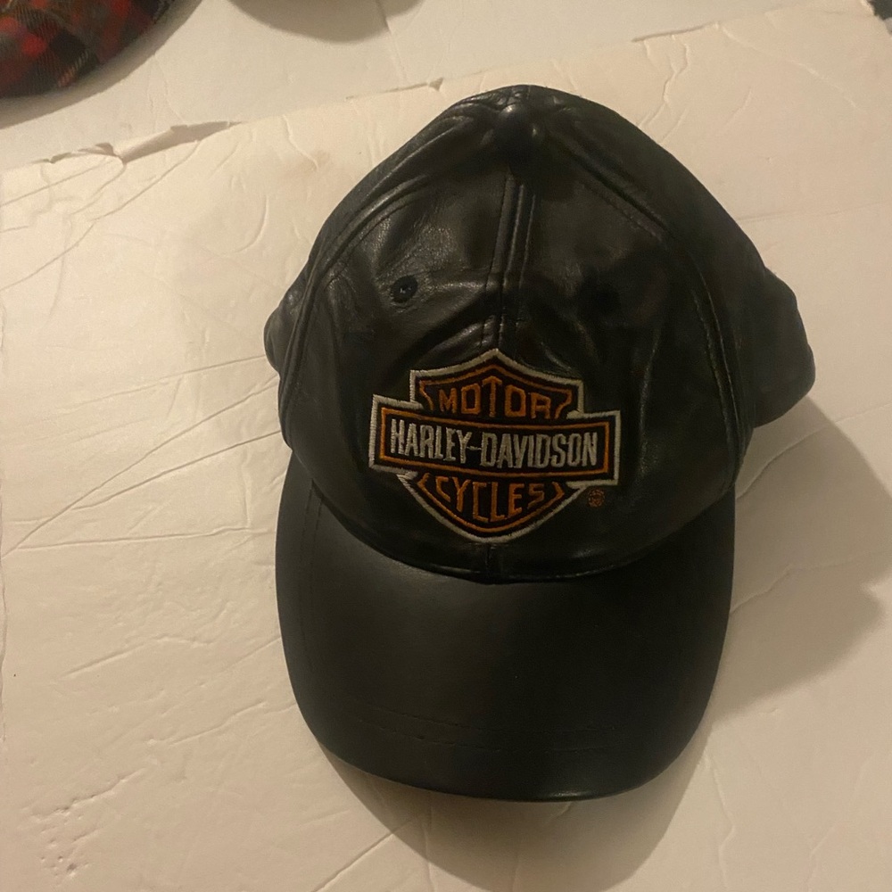 Harley Davidson Leather Ball Cap